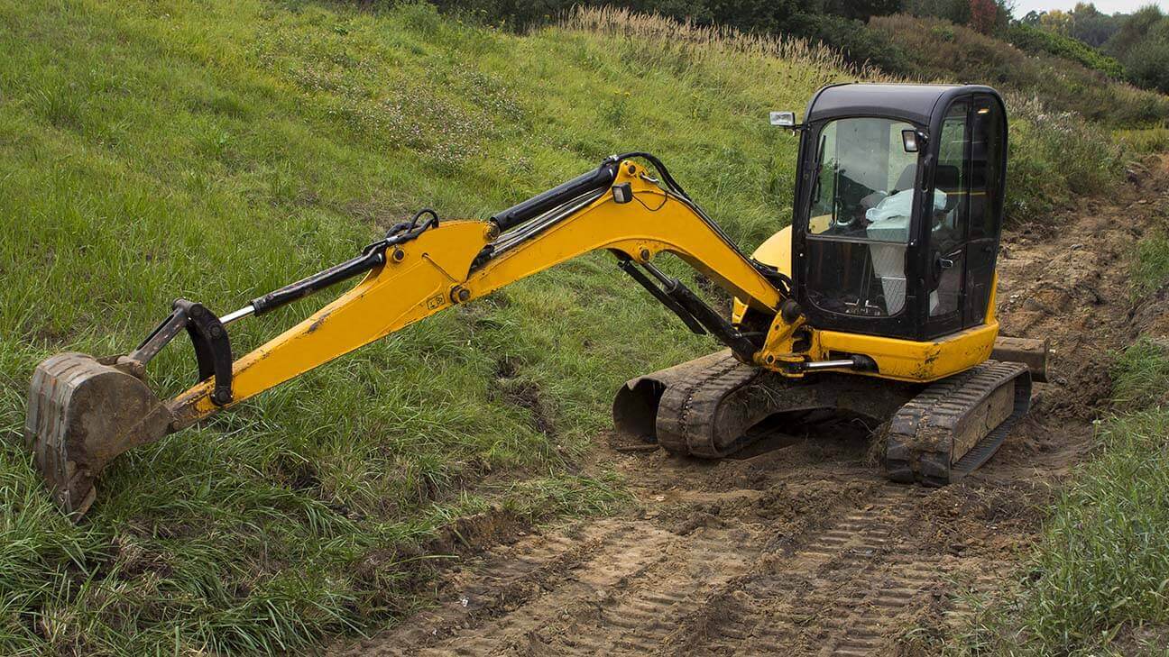 Mini Excavator digging